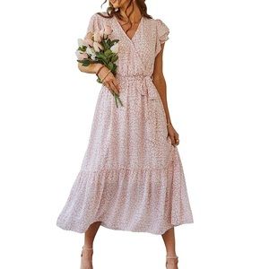 Pink and White Dress